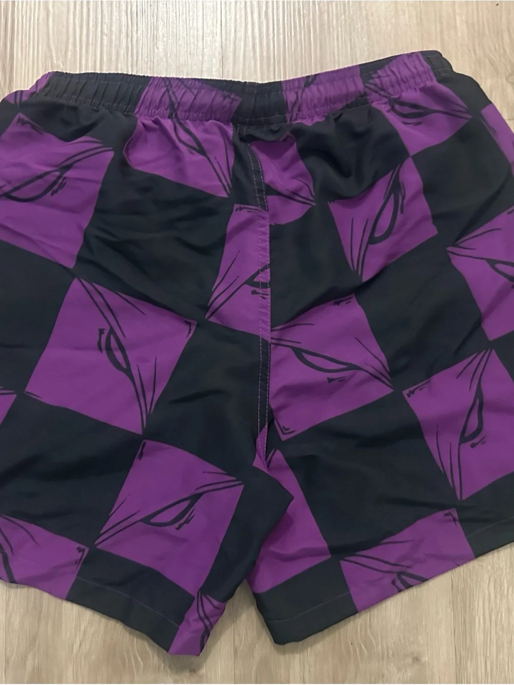 Unbranded Men’s Purple & Black Check Swim Shorts
